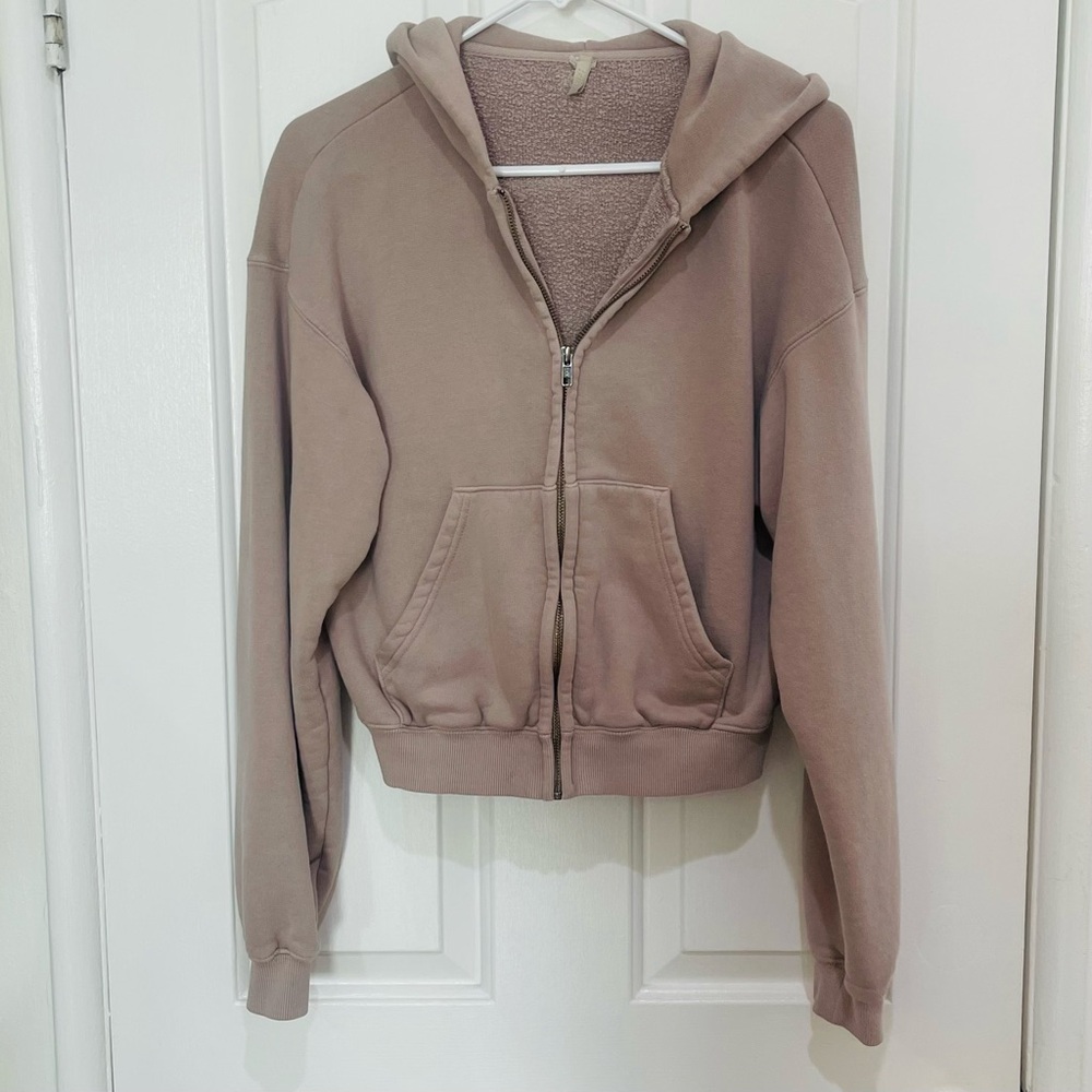 Skims Classic Hoodie in Stone - Picture 5 of 16